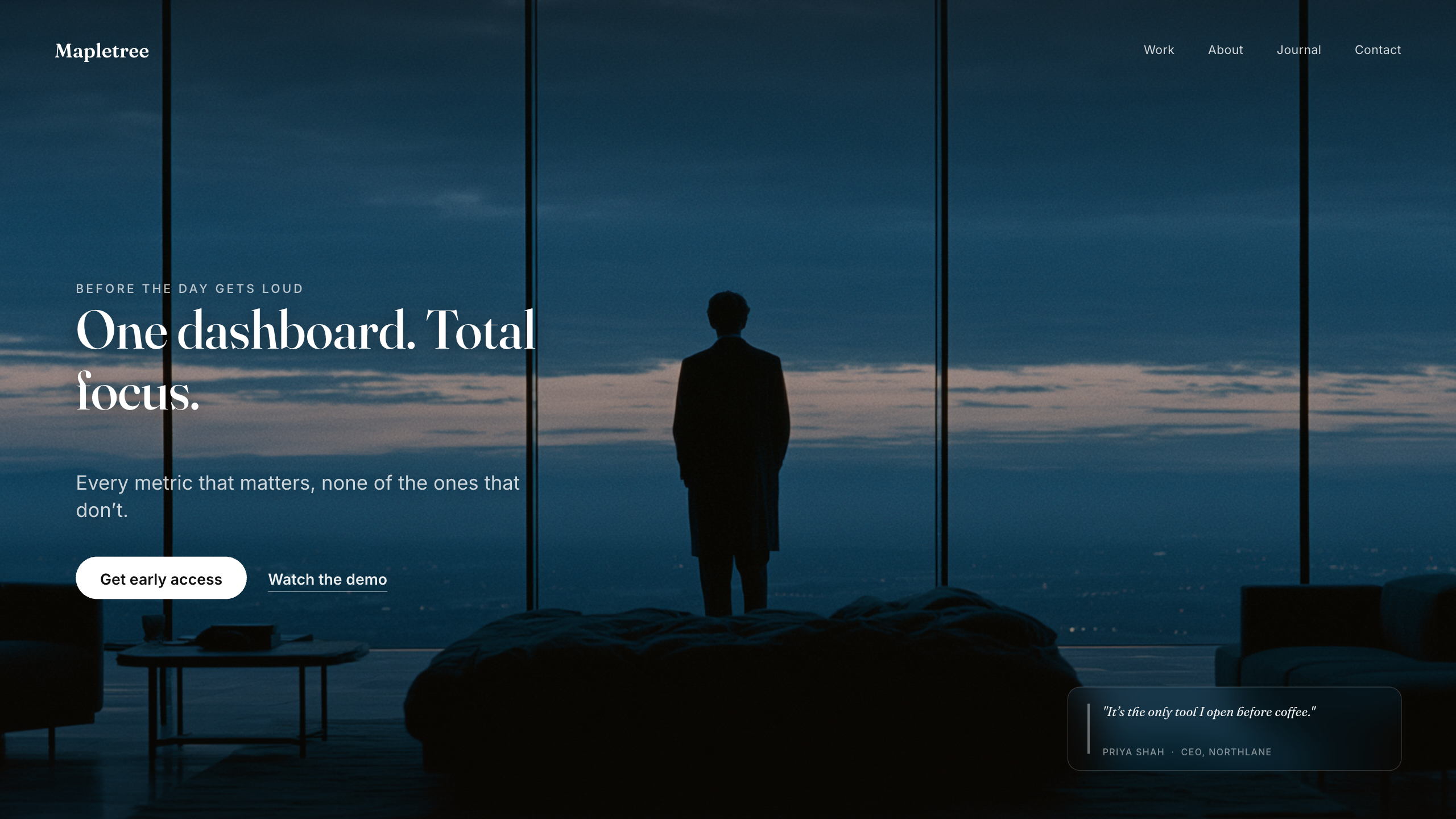 One dashboard. Total focus.
